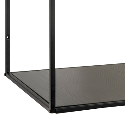 CHIC-Estante de pared negro y metálico de 36x36 cm