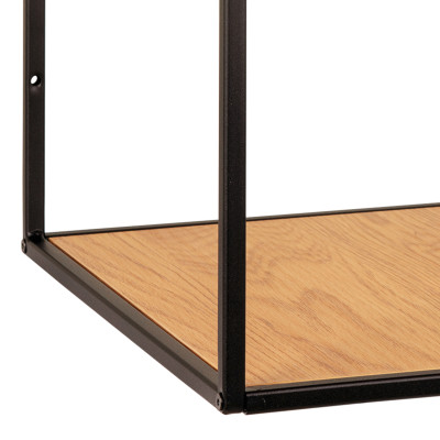 CHIC-Mensola da parete in rovere e metallo 36x36 cm