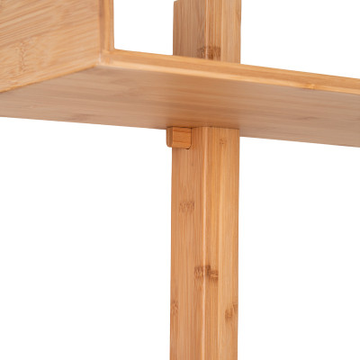 VALI-Estantería de pared de bambú natural 50x180 cm