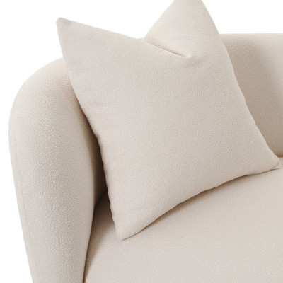 DAYTON-Chaiselongue aus ecrufarbenem Stoff