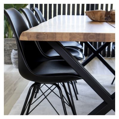 CALVI-Mesa de comedor para 6/8 personas 200 cm roble macizo