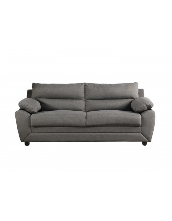ROMA-Sofá de 3 plazas de tela gris
