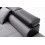 Canapé d'angle droit convertible tissu gris / PU noir MILO