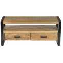 Mueble TV de metal y madera maciza